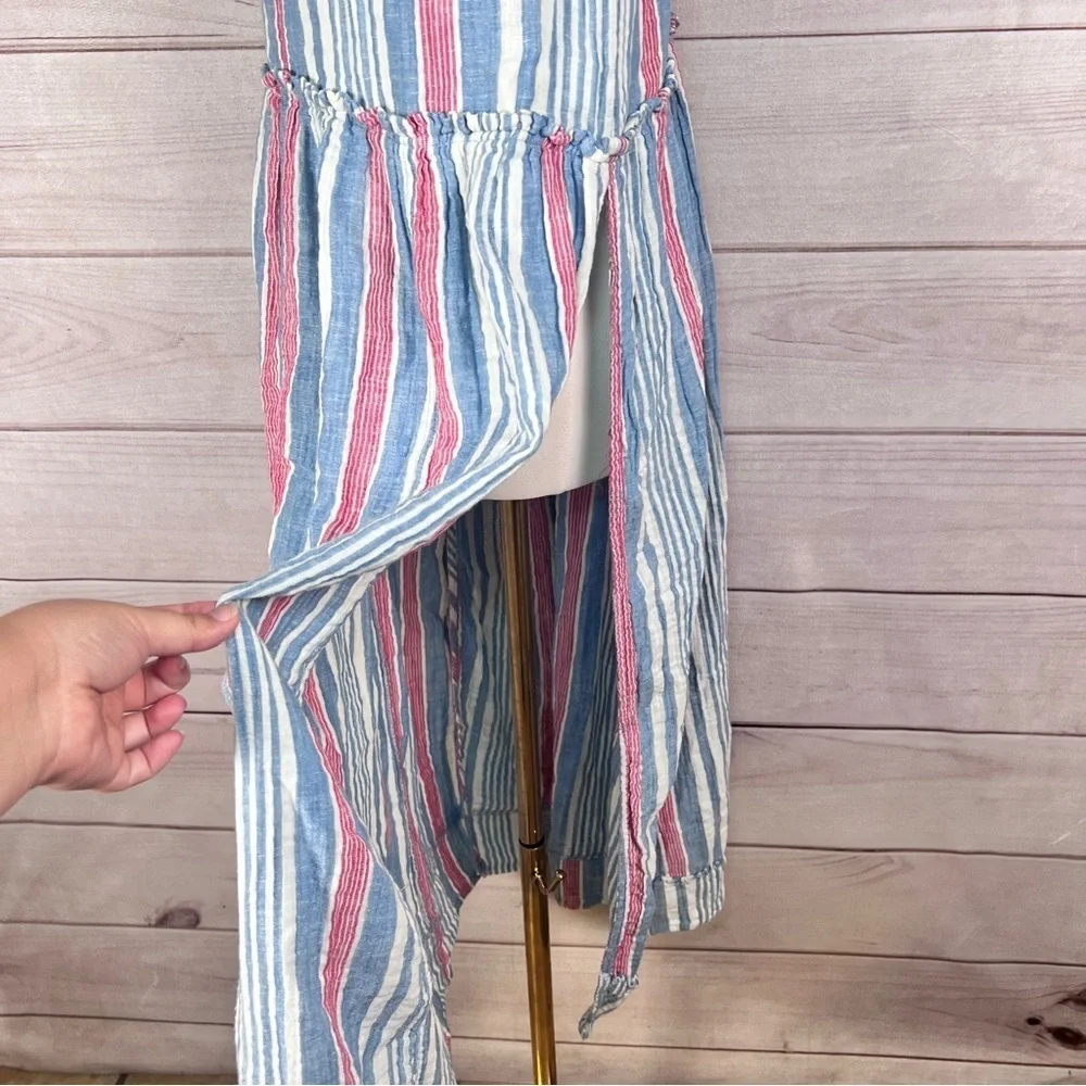 Free People We the Free Surf Striped Maxi Dress Blue Sleeveless Sz S - Picture 9 of 11